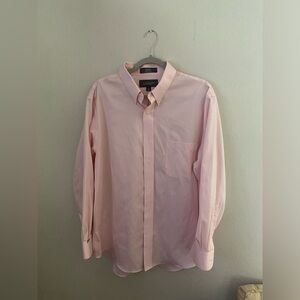 Men's Croft & Barrow 100% Cotton No Iron Long Sleeve Shirt, Pink, Size 17-32/33